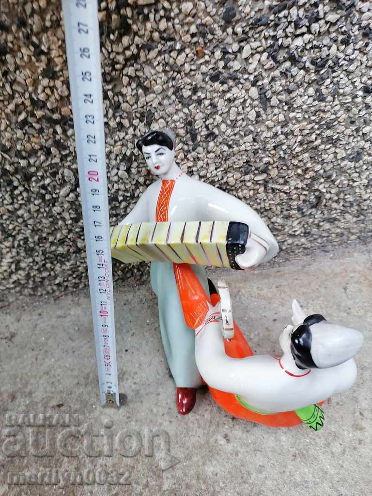 Plastic figure statuette of a Kazakh dancer, porcelain, USSR - 6