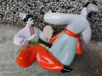 Plastic figure statuette of a Kazakh dancer, porcelain, USSR