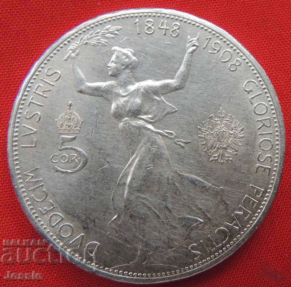 5 Crowns 1908 Austria-Hungary QUALITY AUNC + Matrix Gloss 5 Crowns 1908 Austria-Hungary QUALITY AUNC + Matrix Gloss