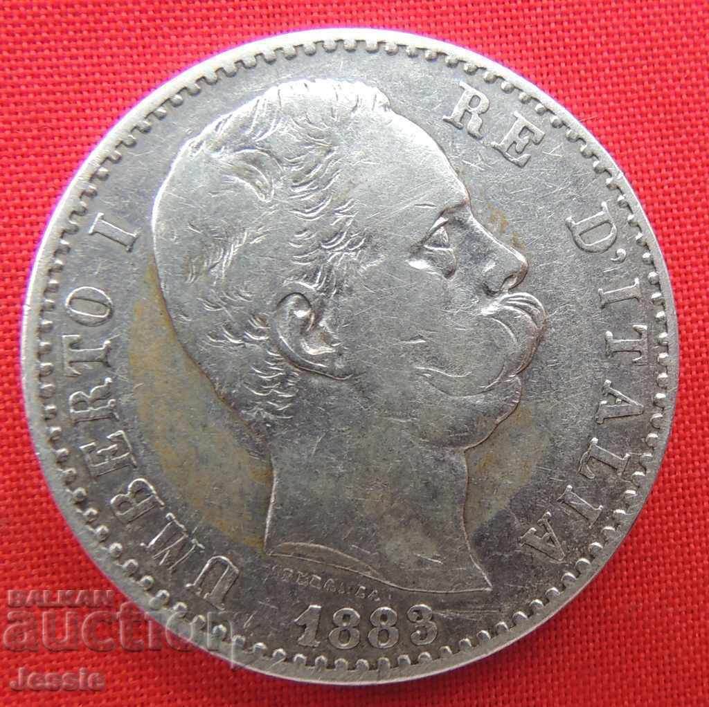 2 lira 1883 Italy silver with price 38.50 BGN | € 19.68 2 lira 1883 Italy silver with price 38.50 BGN | € 19.68