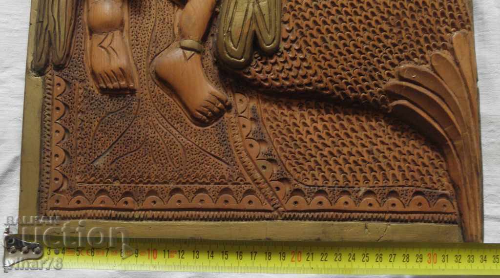 Παράδοση ΞΥΛΟΓΛΥΠΤΗ ΕΙΚΟΝΑ ΠΑΝΑΓΙΑ ΜΕ ΤΟΝ ΧΡΙΣΤΟ