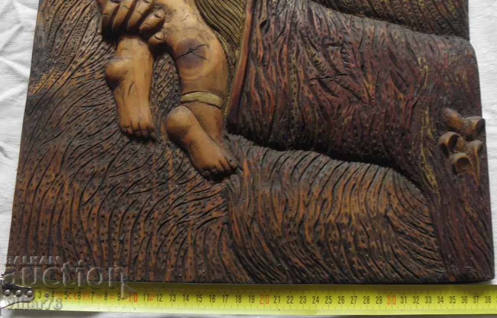 PICTURE WOODCUTTING THE MADONNA WITH THE BABY - 5 PICTURE WOODCUTTING THE MADONNA WITH THE BABY - 5