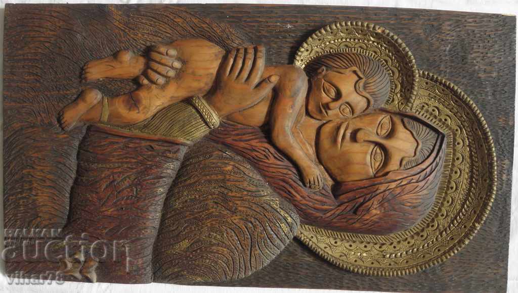 PICTURE WOODCUTTING THE MADONNA WITH THE BABY - 6 PICTURE WOODCUTTING THE MADONNA WITH THE BABY - 6