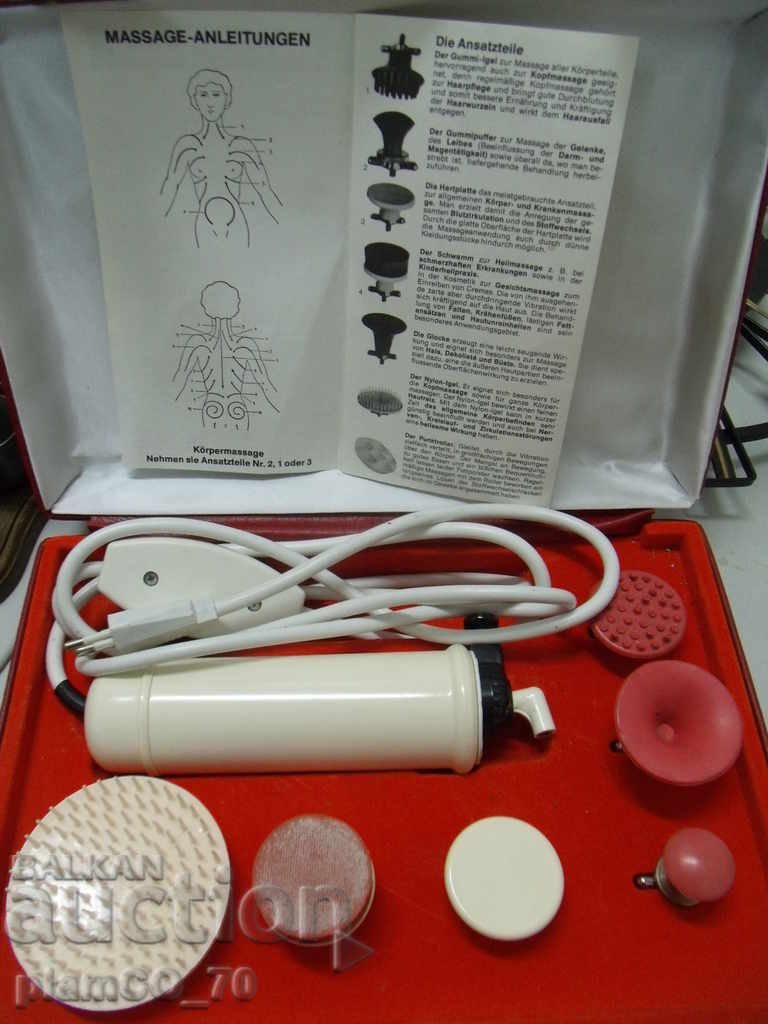 № * 5717 old appliance - massager - Maspo - with box - set with price 80.00 BGN | € 40.90 № * 5717 old appliance - massager - Maspo - with box - set with price 80.00 BGN | € 40.90