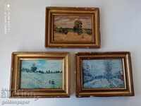 3 small paintings