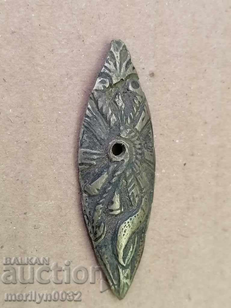 Part of a flintlock pistol, Tepejik bronze, ORIGINAL Part of a flintlock pistol, Tepejik bronze, ORIGINAL