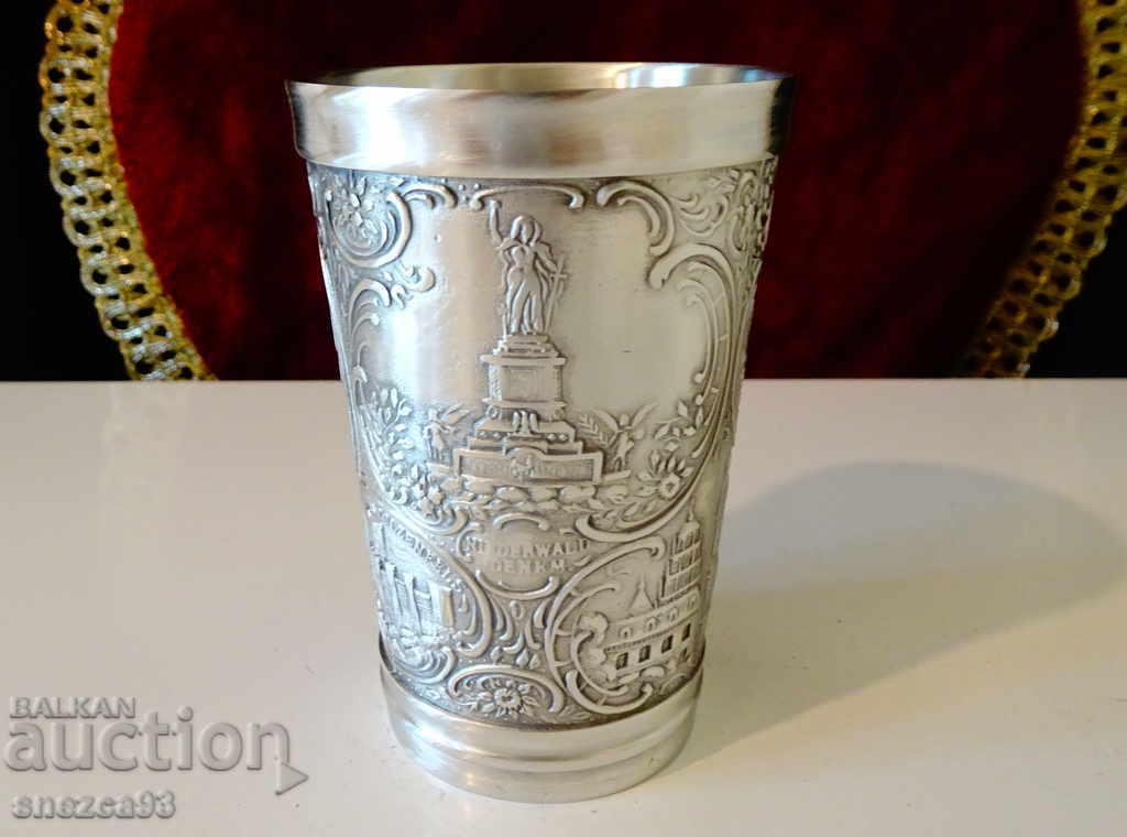 Tin cup for wine, architecture, monuments - 5