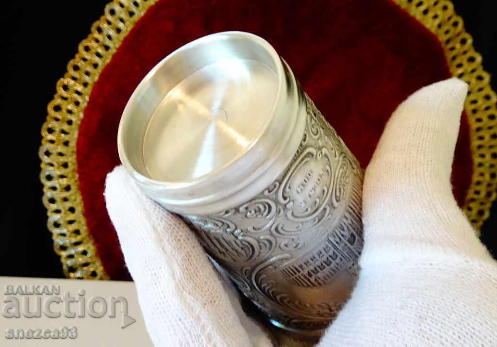 Tin cup for wine, architecture, monuments - 7