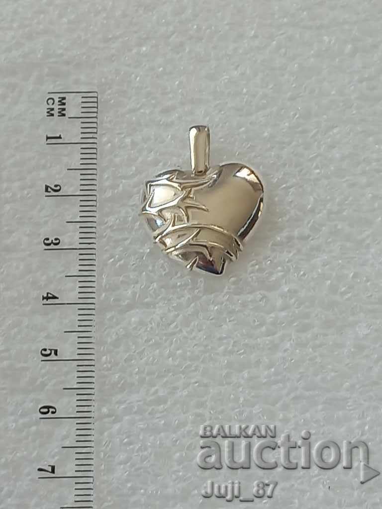 New silver heart locket