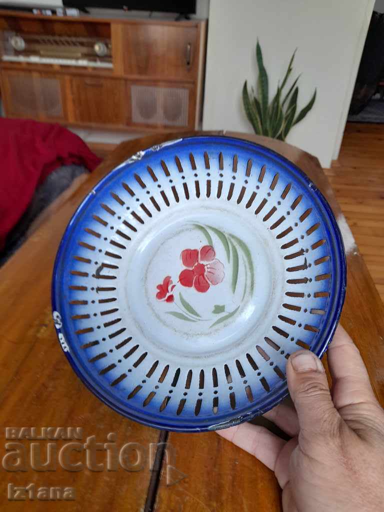 Δημοπρασία Παλαιό εμαγιέ πιάτο, μπολ φρούτων Δημοπρασία Παλαιό εμαγιέ πιάτο, μπολ φρούτων