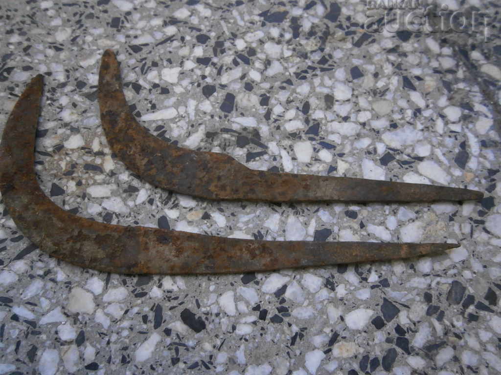 antique kosher SMALL KNIFE hand forged lot - 6 antique kosher SMALL KNIFE hand forged lot - 6