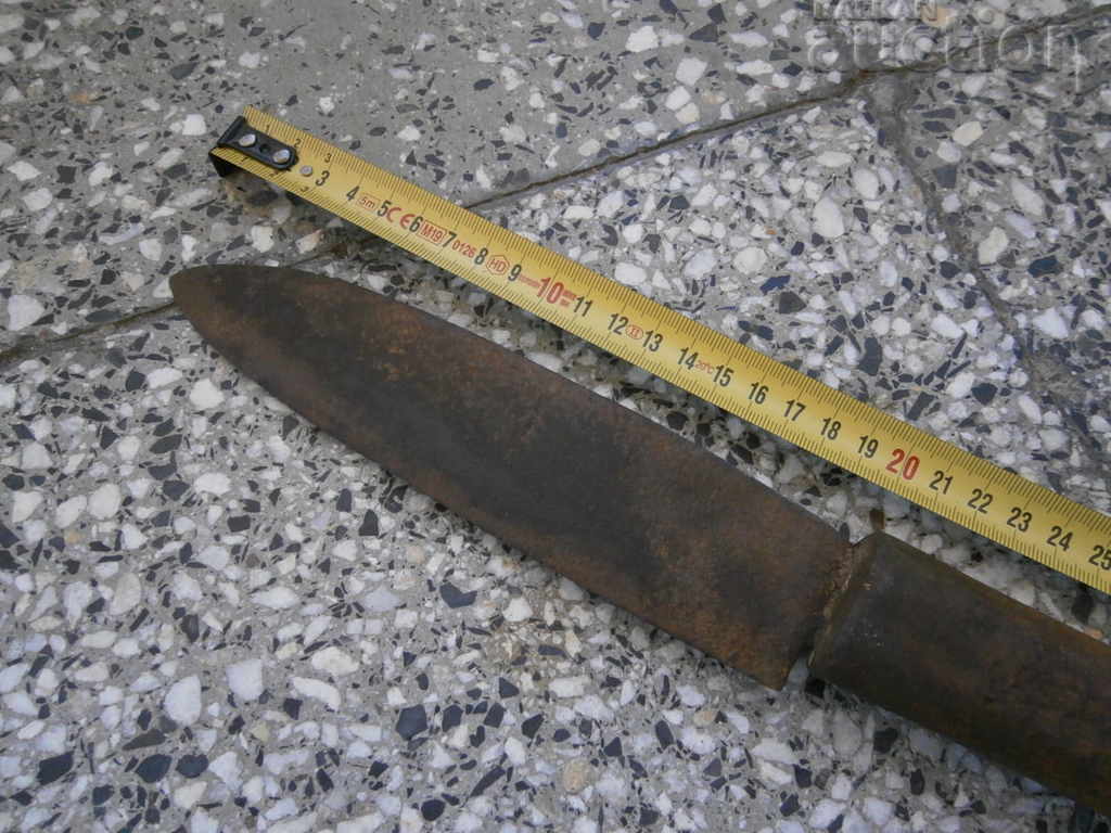Auction Old forged KNIFE CUTTER blade, wrought iron Auction Old forged KNIFE CUTTER blade, wrought iron