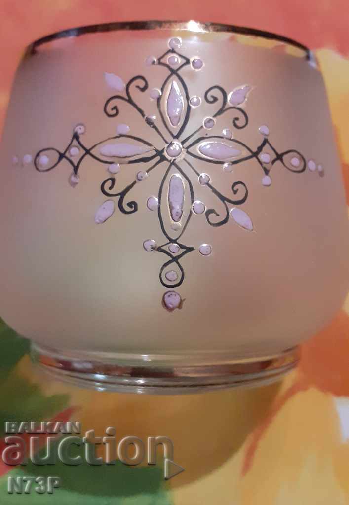 CANDLEHOLDER GLASS. HANDMADE. - 7 CANDLEHOLDER GLASS. HANDMADE. - 7