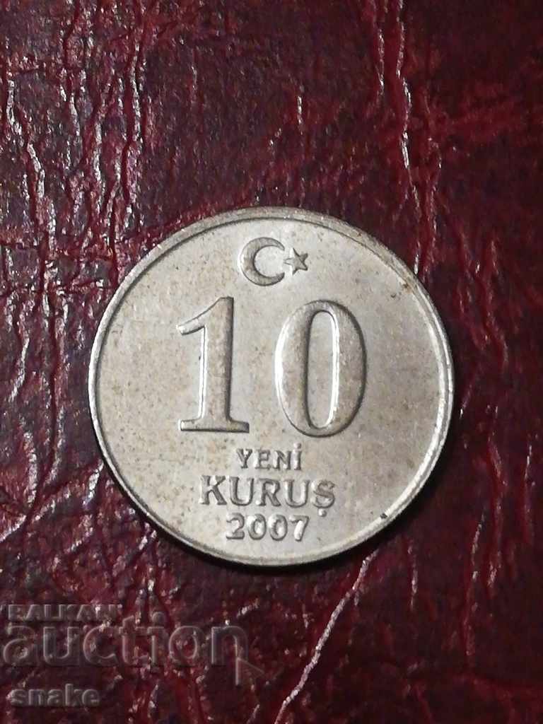 Turcia 10 kurush 2007