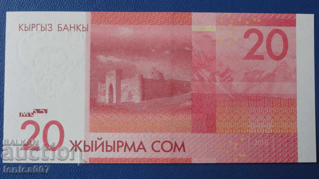 Kyrgyzstan 2016 - 20 som UNC with price 5.40 BGN | € 2.76 Kyrgyzstan 2016 - 20 som UNC with price 5.40 BGN | € 2.76