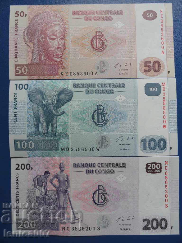 Κονγκό 2013 - 50, 100 και 200 φράγκα UNC - 5 Κονγκό 2013 - 50, 100 και 200 φράγκα UNC - 5