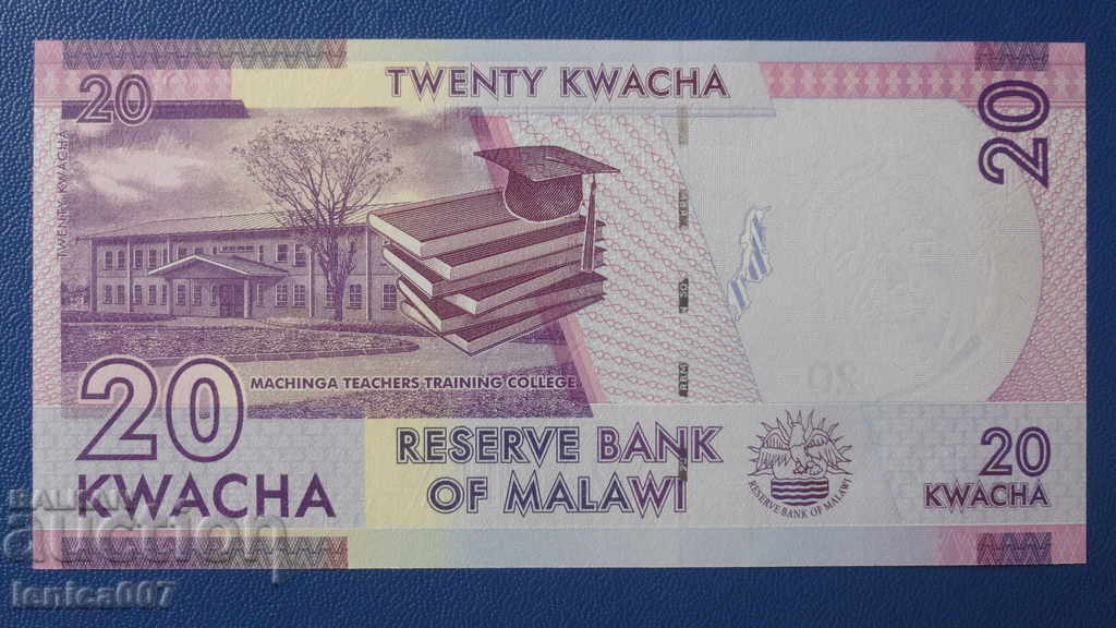 Malawi 2019 - 20 Kwacha UNC with price 3.30 BGN | € 1.69