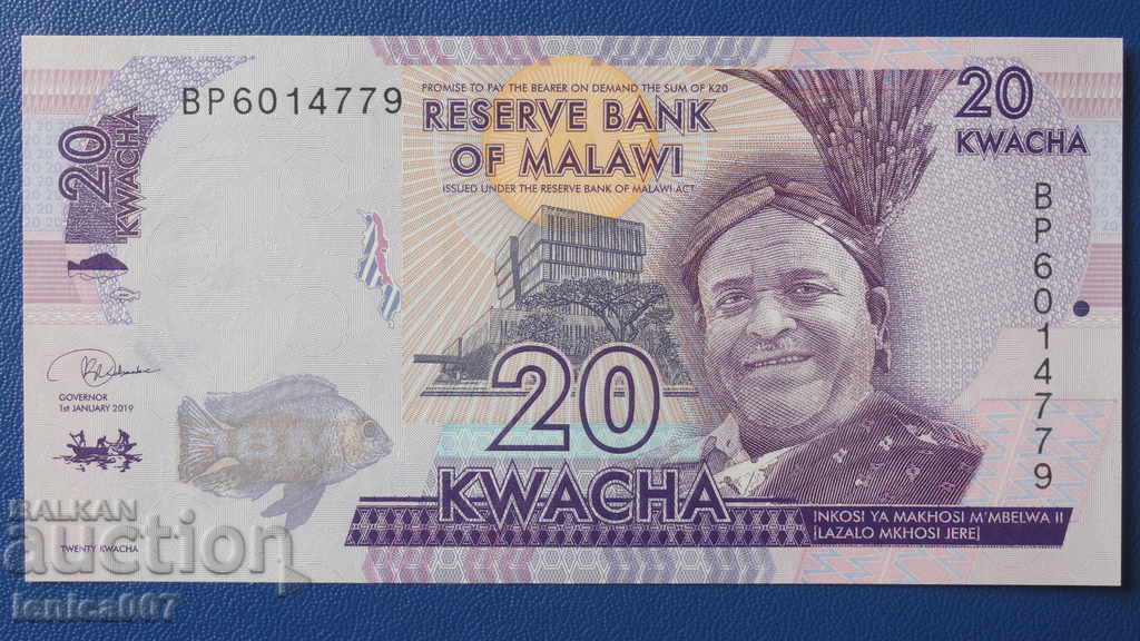 Malawi 2019 - 20 Kwacha UNC