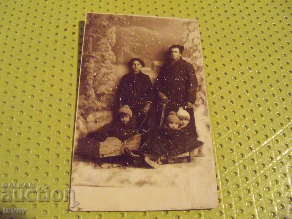Very beautiful old postcard-photo on a unique winter theme - 5
