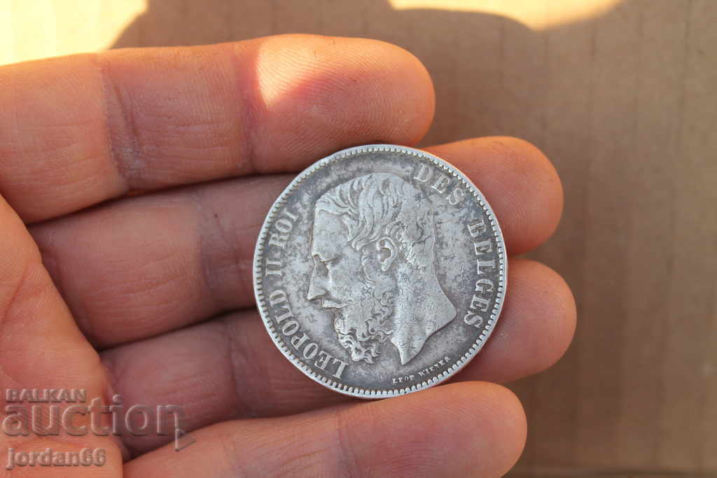 Coin 5 Franc 1873 Belgium - 5 Coin 5 Franc 1873 Belgium - 5