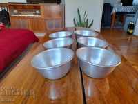 Old aluminum bowl, bowls, bowls