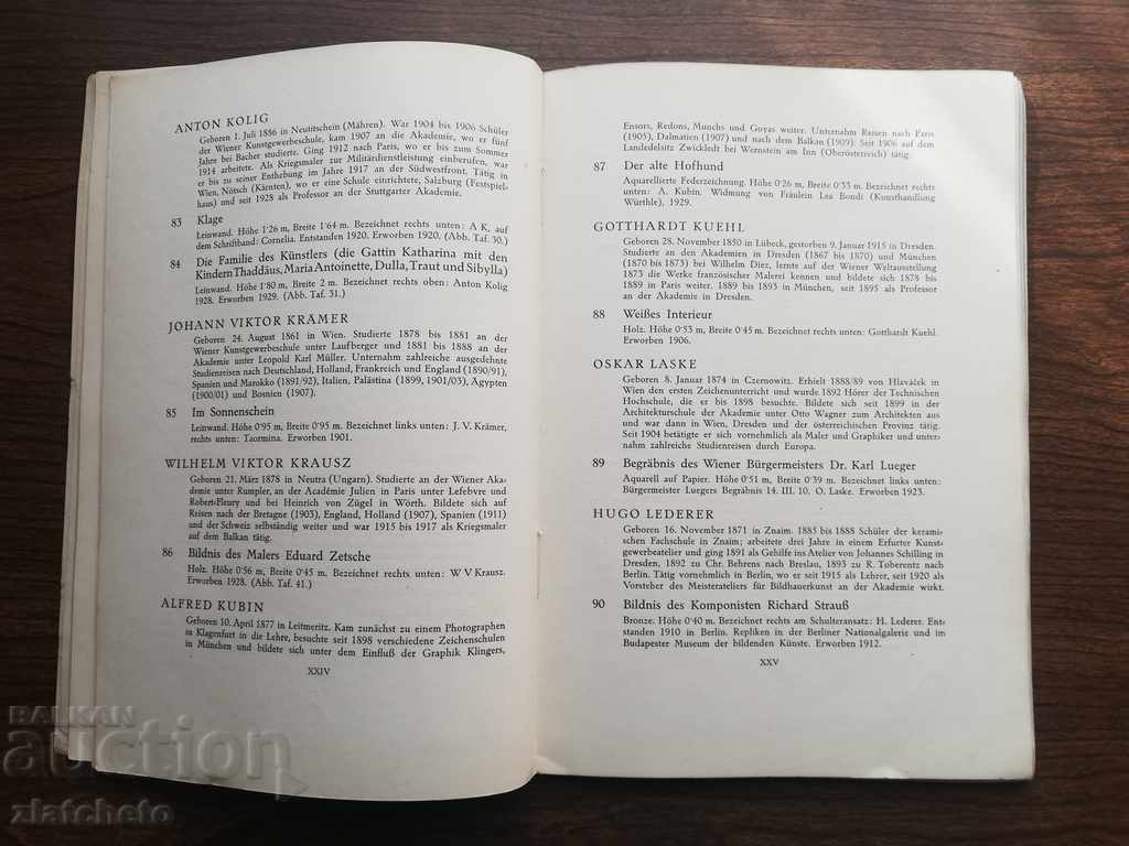 Auction Modern Gallery in the Orangery of the Belvedere 1929 Auction Modern Gallery in the Orangery of the Belvedere 1929