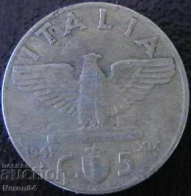 5 centimi 1941, Italia