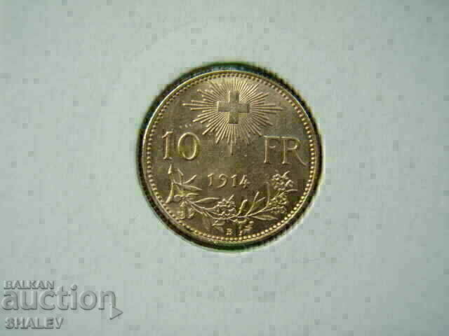 10 Francs 1914 Switzerland /2/ - AU/Unc (gold) 10 Francs 1914 Switzerland /2/ - AU/Unc (gold)