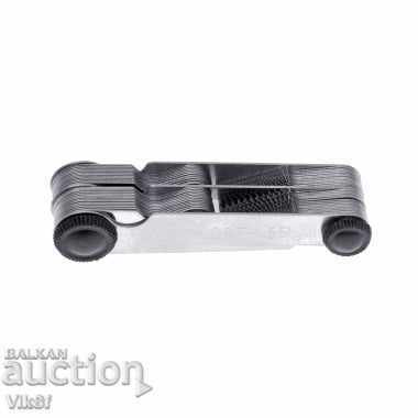 Thread gauge (Whitworth 55° threads) with 52 plates with price 15.50 BGN | € 7.93
