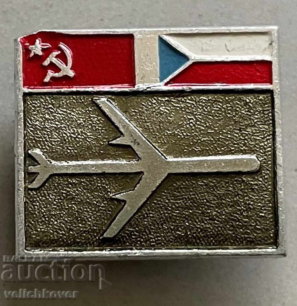 30940 USSR-Czechoslovakia sign airline plane