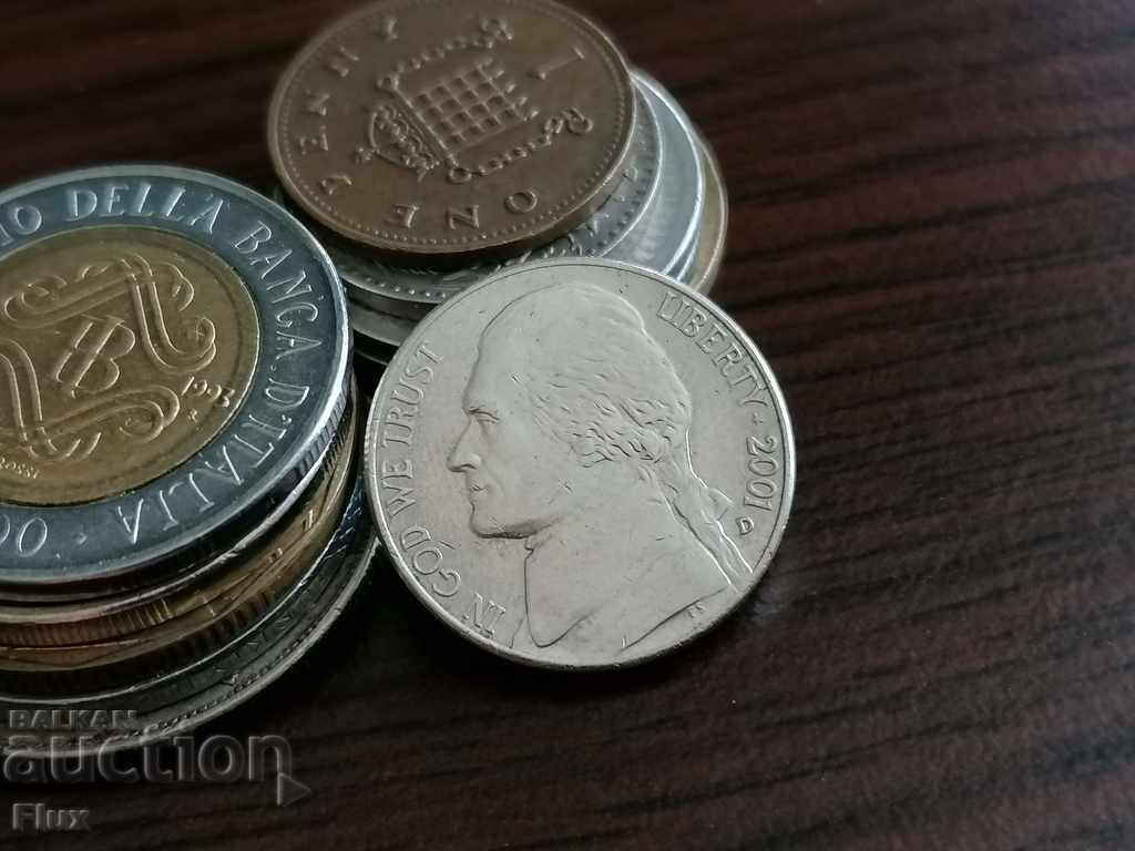 Coin - US - 5 cents 2001 with price 1.55 BGN | € 0.79 Coin - US - 5 cents 2001 with price 1.55 BGN | € 0.79