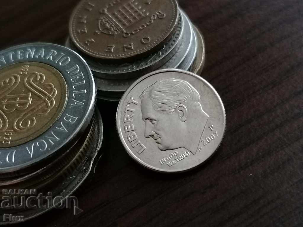 Coin - USA - 1 dime 2007 with price 0.95 BGN | € 0.49