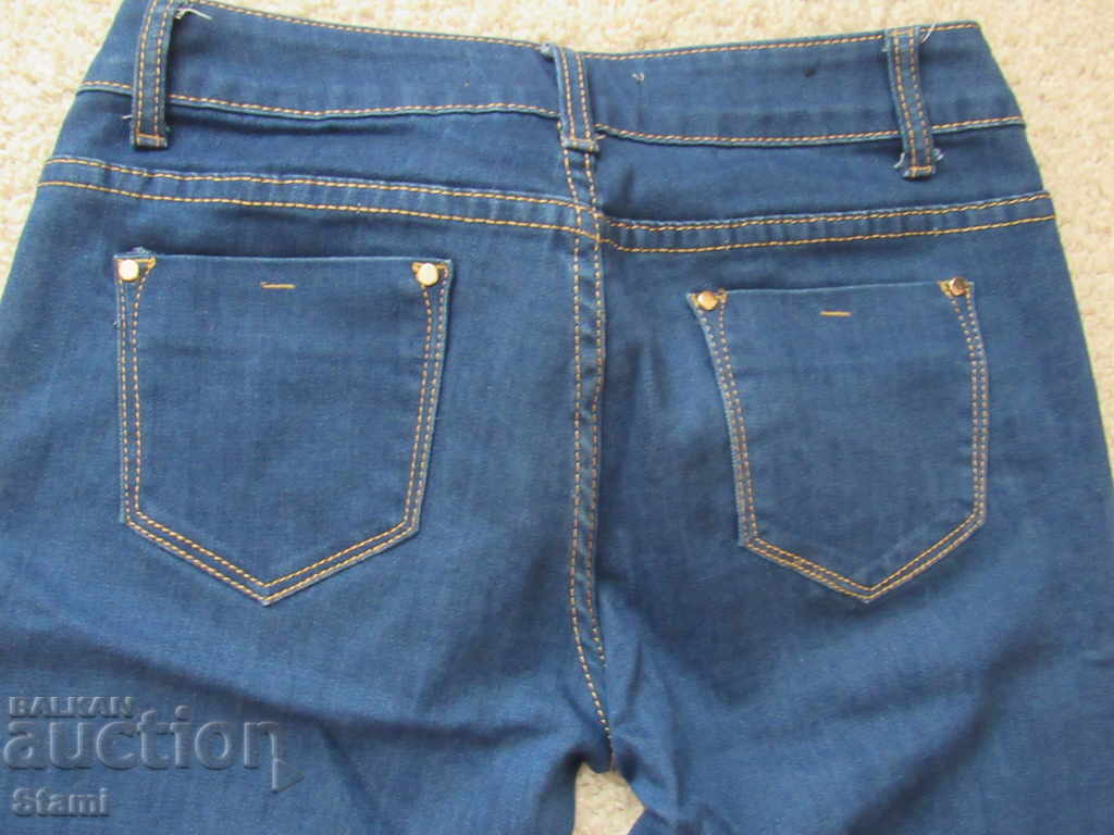 Blugi slim dama indigo DANPAISI, marimea 30 - 7