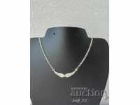 New silver necklace length 50 cm