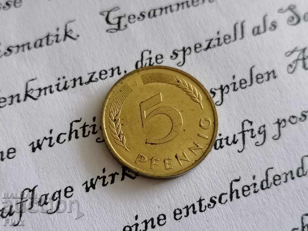 Монета - Германия - 5 пфенига | 1978г.; серия J