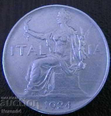 1 lira 1924, Italia