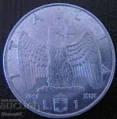 1 lira 1941 (XIX), Italy