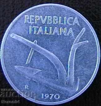 10 lire 1970, Italia