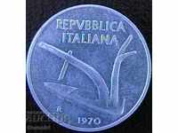 10 lire 1970, Italia