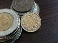 Монета - Швейцария - 5 рапен | 2010г.