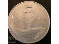5 lire 1955, Italia