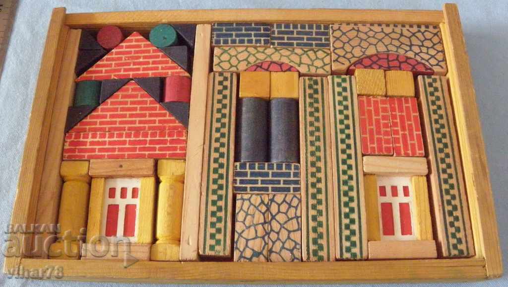 Стара Детска Игра Дървен Конструктор - 7 Стара Детска Игра Дървен Конструктор - 7