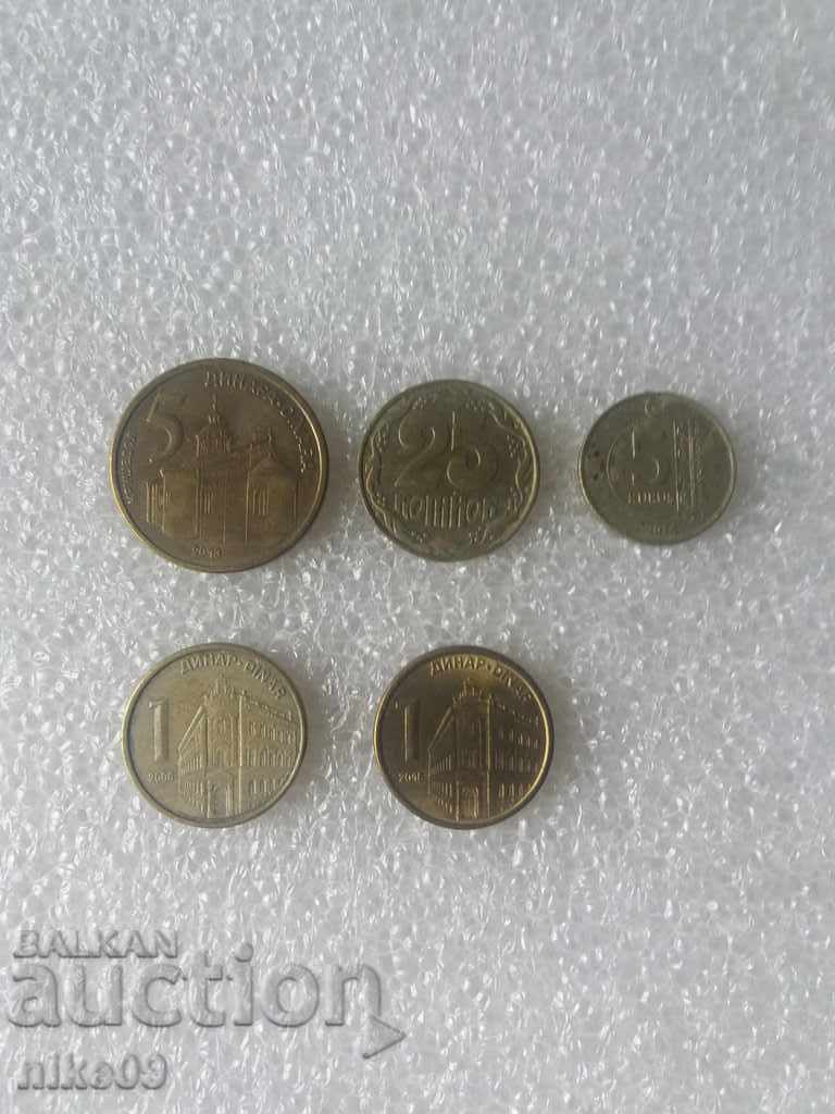Πολλά ξένα νομίσματα 5 τεμάχια