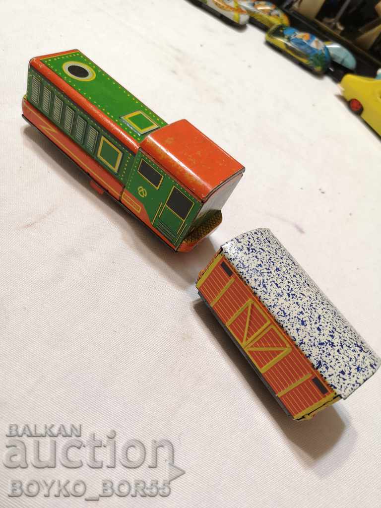 Metal Toy Train with Wagon