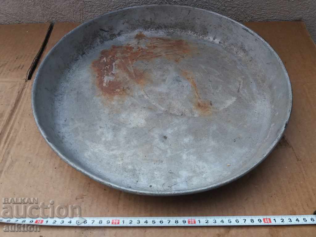 ΠΑΛΙΟ ΜΕΓΑΛΟ ΤΑΨΙ ΑΛΟΥΜΙΝΙΟΥ ΓΙΑ ΠΙΤΑ, ΤΟΥΡΤΕΣ ΚΛΠ. - 6