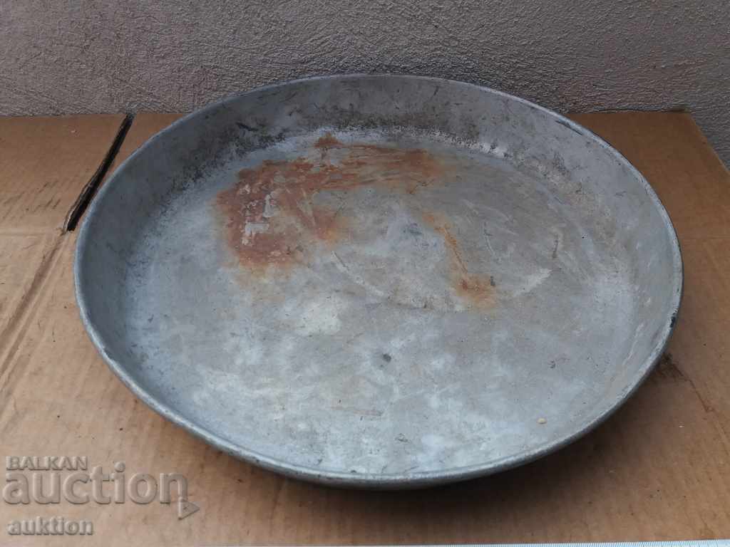 ΠΑΛΙΟ ΜΕΓΑΛΟ ΤΑΨΙ ΑΛΟΥΜΙΝΙΟΥ ΓΙΑ ΠΙΤΑ, ΤΟΥΡΤΕΣ ΚΛΠ. - 7