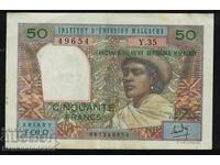 Μαδαγασκάρη 50 φράγκα 1969 Pick 61 Ref 9654