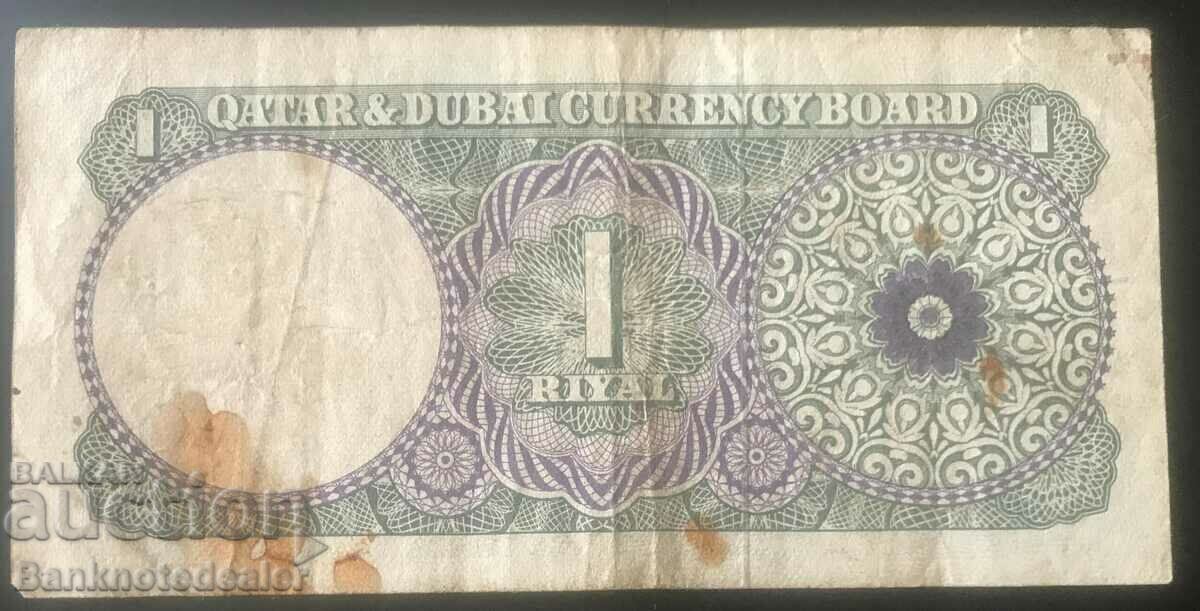 Qatar & Dubai Currency Board 1 Riyal 1960 Pick 1 no 2 with price 240.00 BGN | € 122.71 Qatar & Dubai Currency Board 1 Riyal 1960 Pick 1 no 2 with price 240.00 BGN | € 122.71