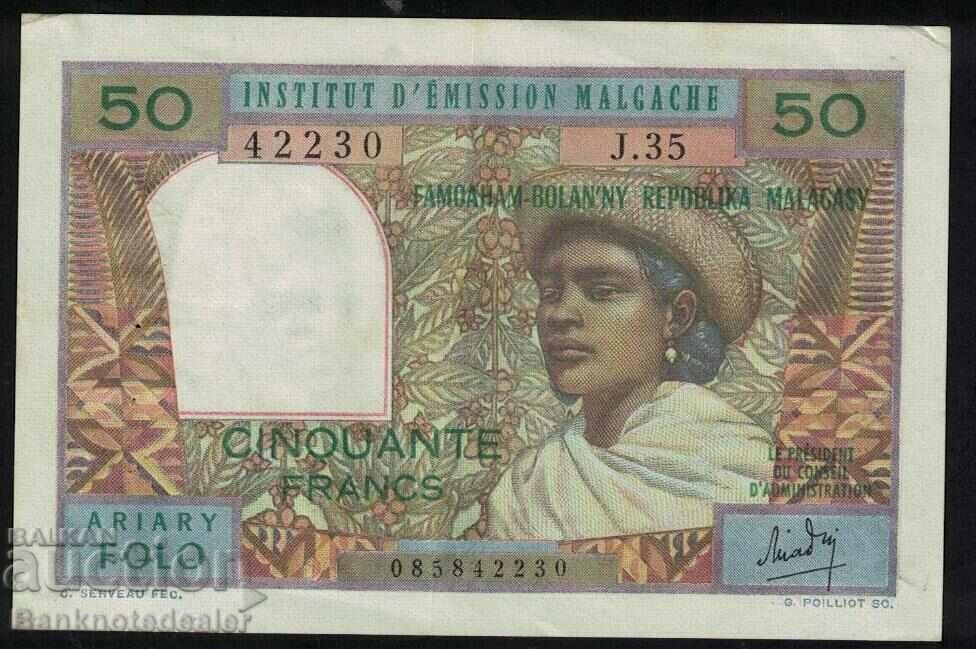 Madagascar 50 francs 1969 Pick 61 Ref 2230