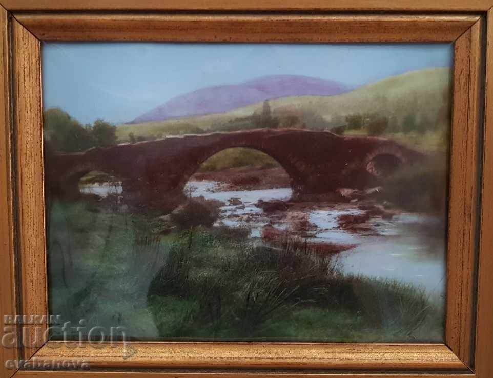 Picture Landscape Old Bridge 1950s enamel with price 60.00 BGN | € 30.68 Picture Landscape Old Bridge 1950s enamel with price 60.00 BGN | € 30.68